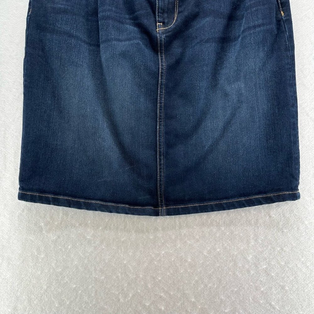 Banana Republic Skirt Size 28 Denim Pencil Mini Stretch Dark Washed Blue - Picture 4 of 11